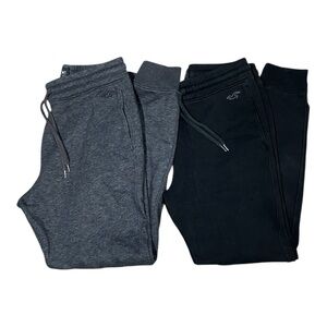 Hollister Gray and Black Joggers Size Medium Tall